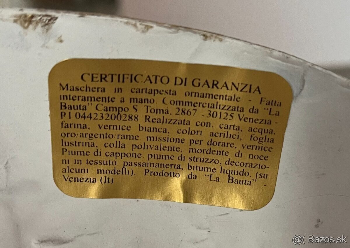 Benátska maska - ručná výroba - 4