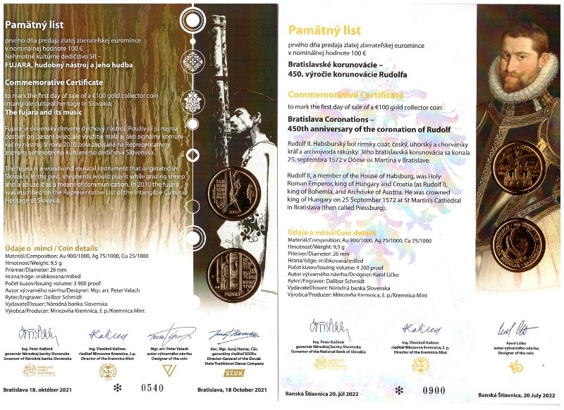 Pamätné listy k 100€ minciam - 4