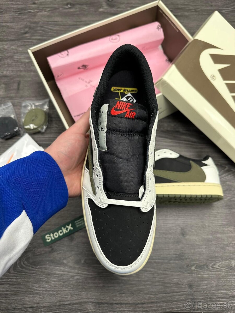 JORDAN 1 OG SP TRAVIS SCOTT REVERSE Olive tenisky - 4