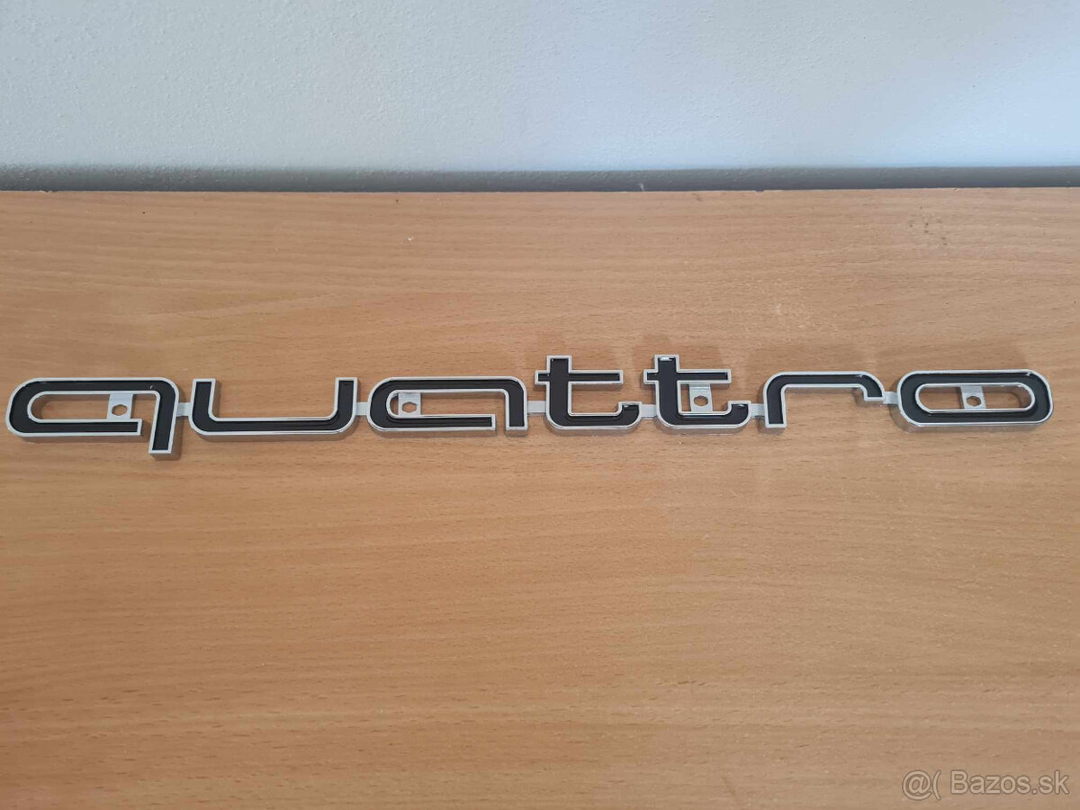 Veľký nápis QUATTRO pre AUDI chrom, čierne, červene - 4