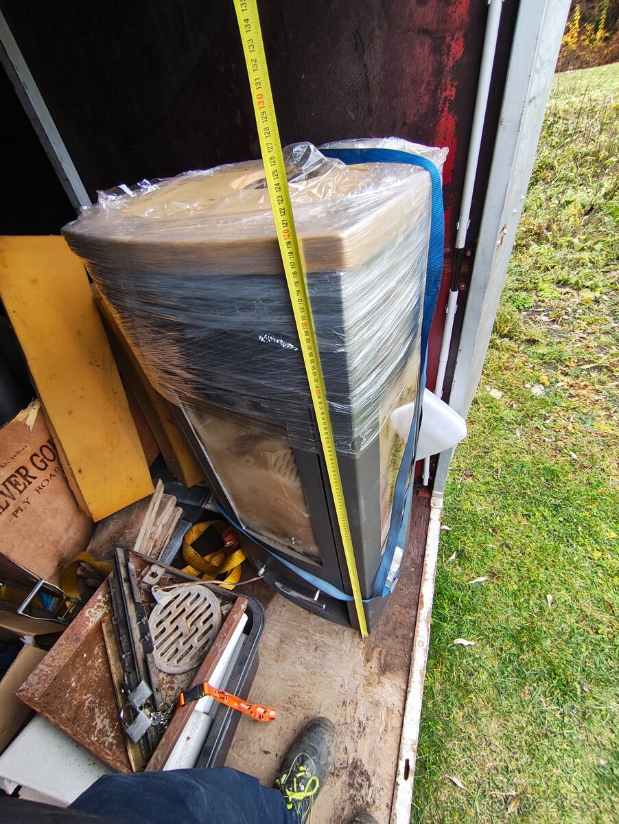 Panoramatické krbové kachle – 7 kW, veľké ohnisko - 4