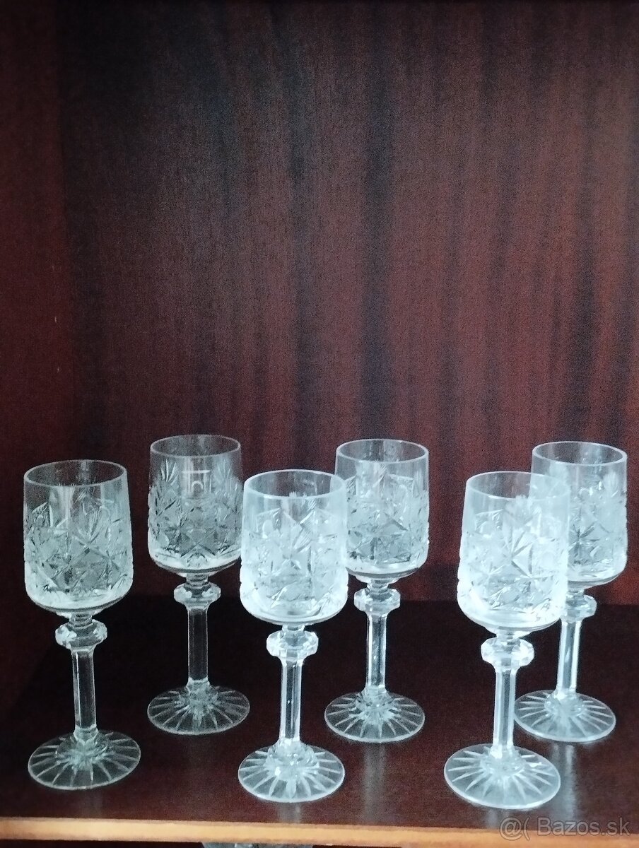 Predám krištáľové poháre sady - 4