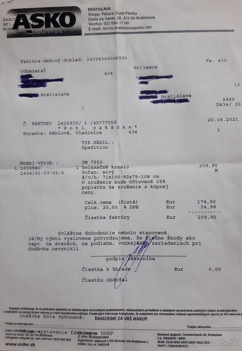 Polohovatelne kreslo s podnožkou - 4