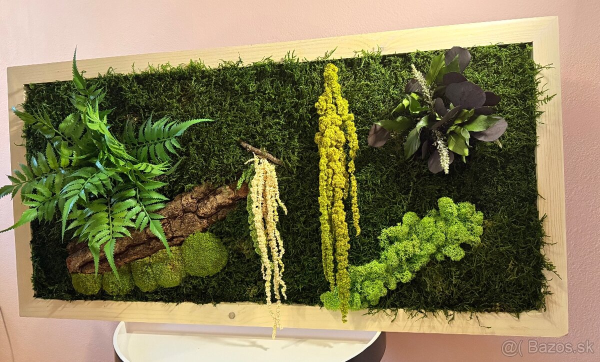 Machový obraz v drevenom ráme - 4