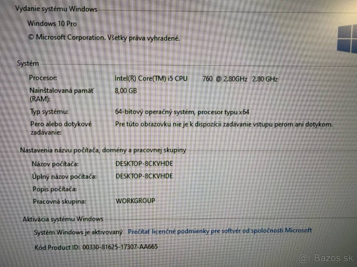 Kancelársky počítač HP Pro i5 / 8GB RAM / SSD+HDD / W10 Pro - 4