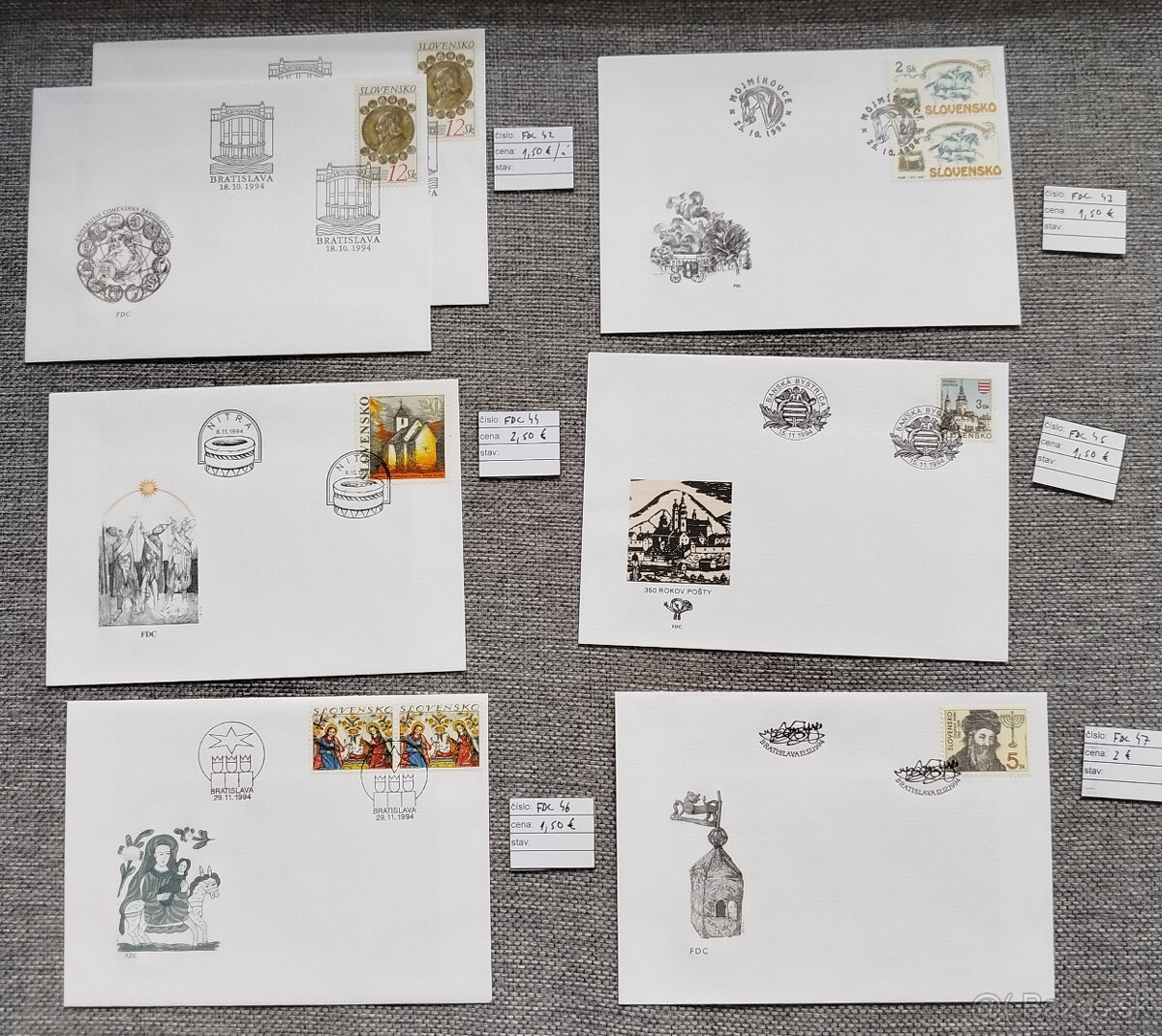 FDC Slovenská republika, korunová mena - 4