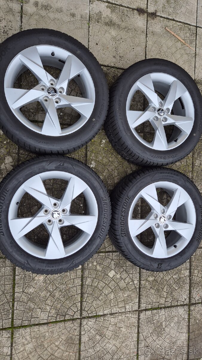 Predam alu disky origo.Škoda 5x100 R17 a zimne pneu. - 4