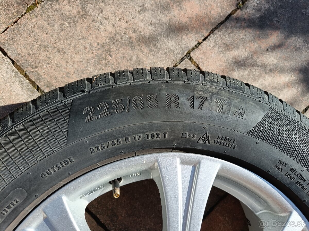 17" disky RC Design so zimnými pneu Continental 225/65 R17 - 4