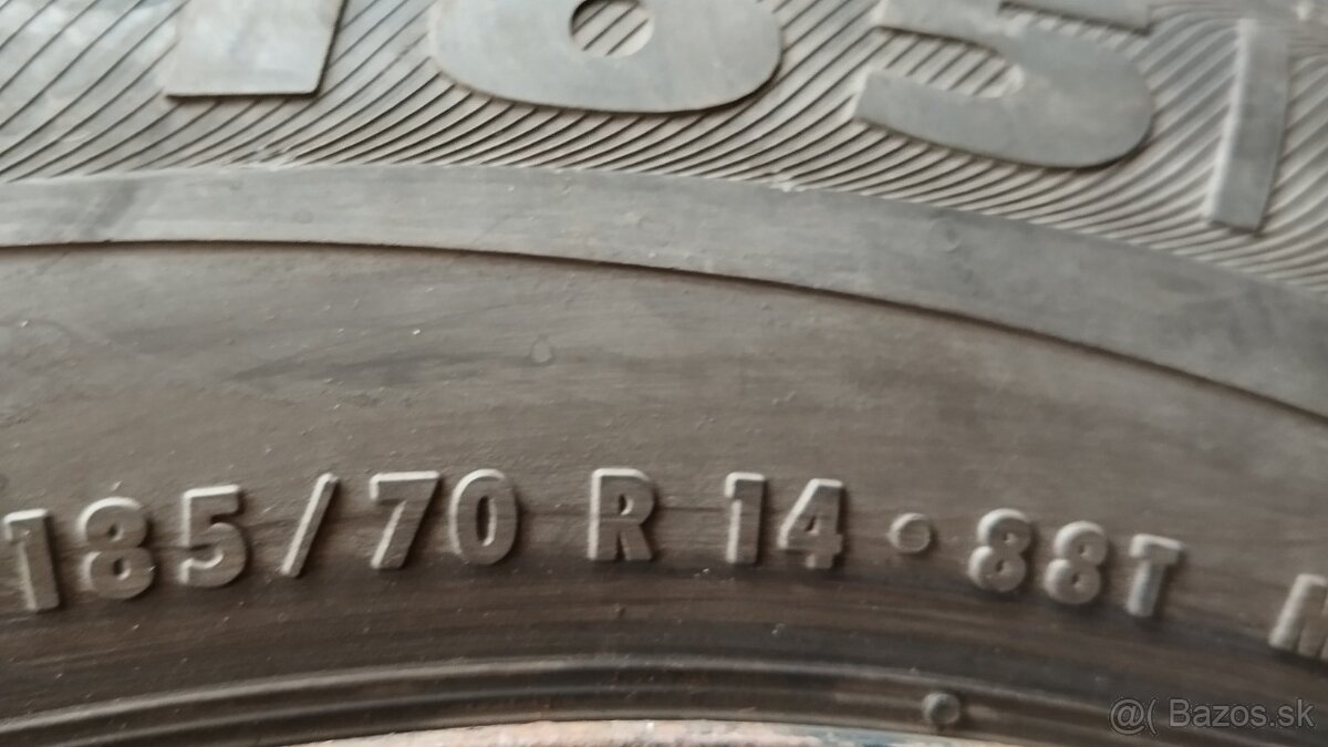 Sada diskov 4x100 opel pneu. 185/70R14 SEMPERIT - 4