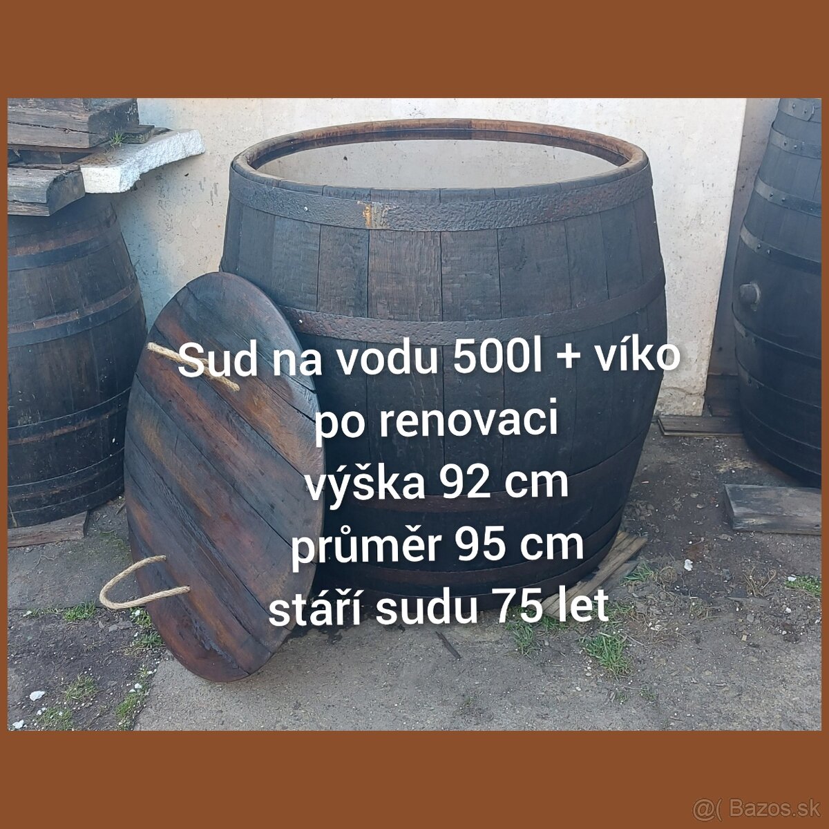 Prodám dřevěné sudy a kádě 100l - 1700l - 4