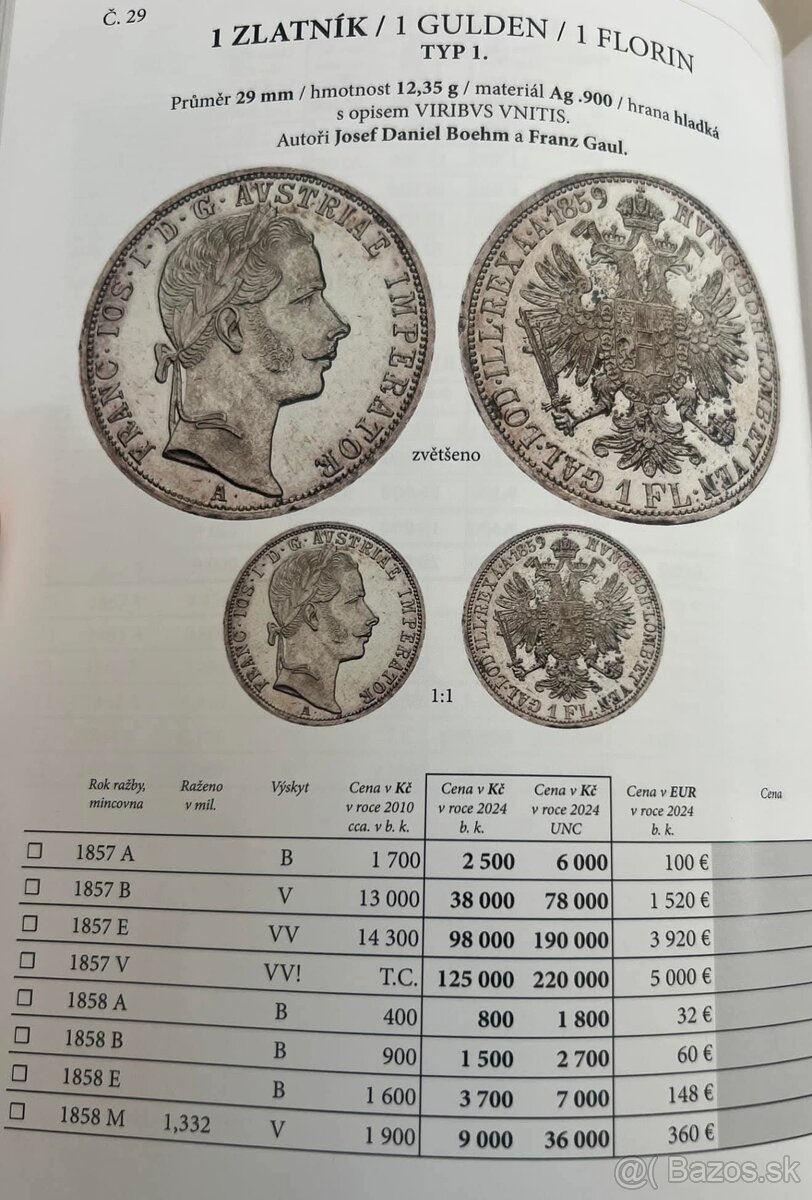 1 FL florin/zlatnik 1858 M - vzacnejsi variant - 4