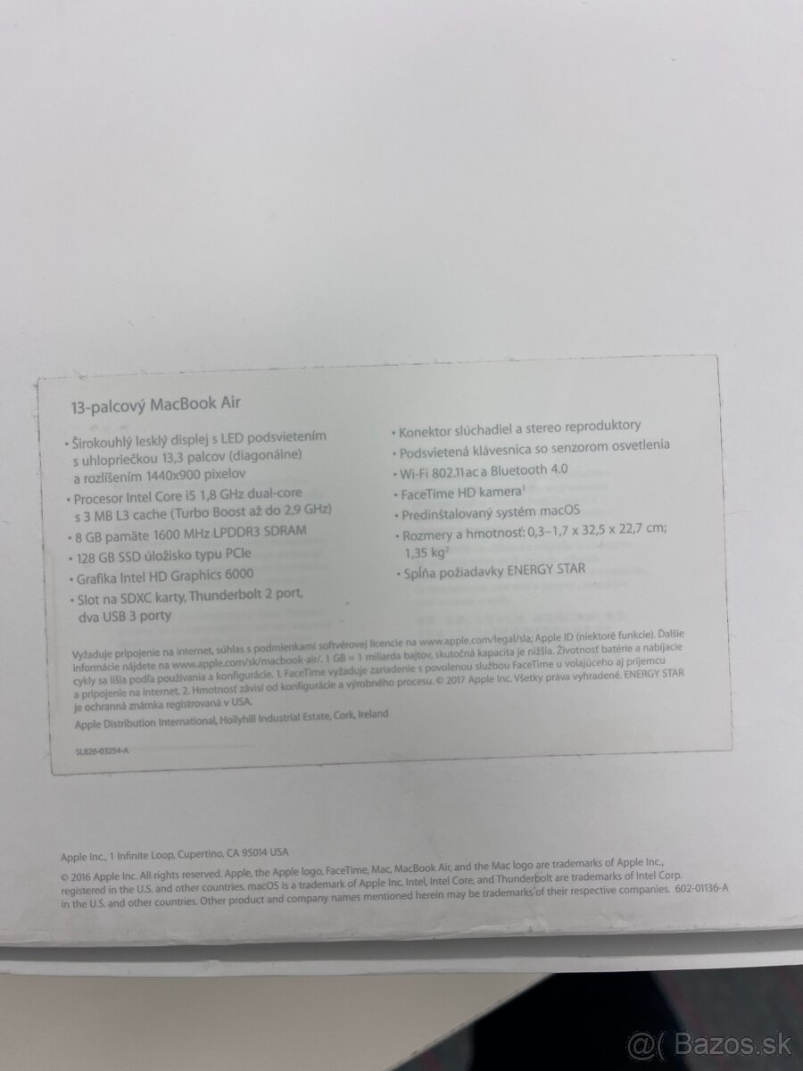 Macbook AIR 2017 A1466 na opravu alebo diely - 4