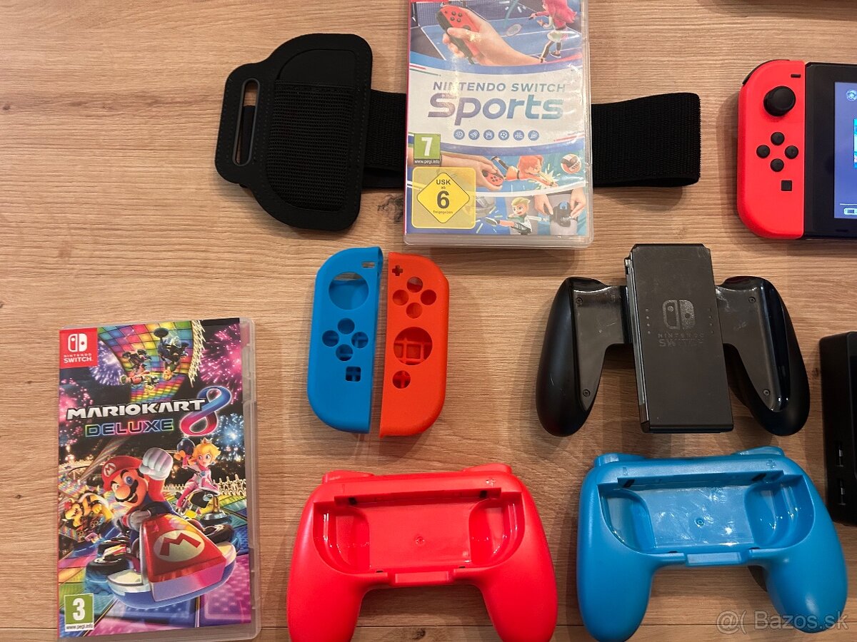 Nintendo Switch komplet balík + hry / možná výmena za PS5 - 4