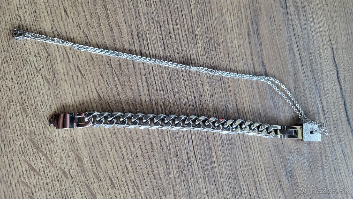 Náramok s klúčikom a retiazkou pre páry - 4