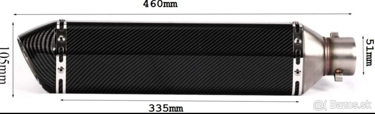 Športový, ladený univerzálny moto výfuk + db killer Nový - 4