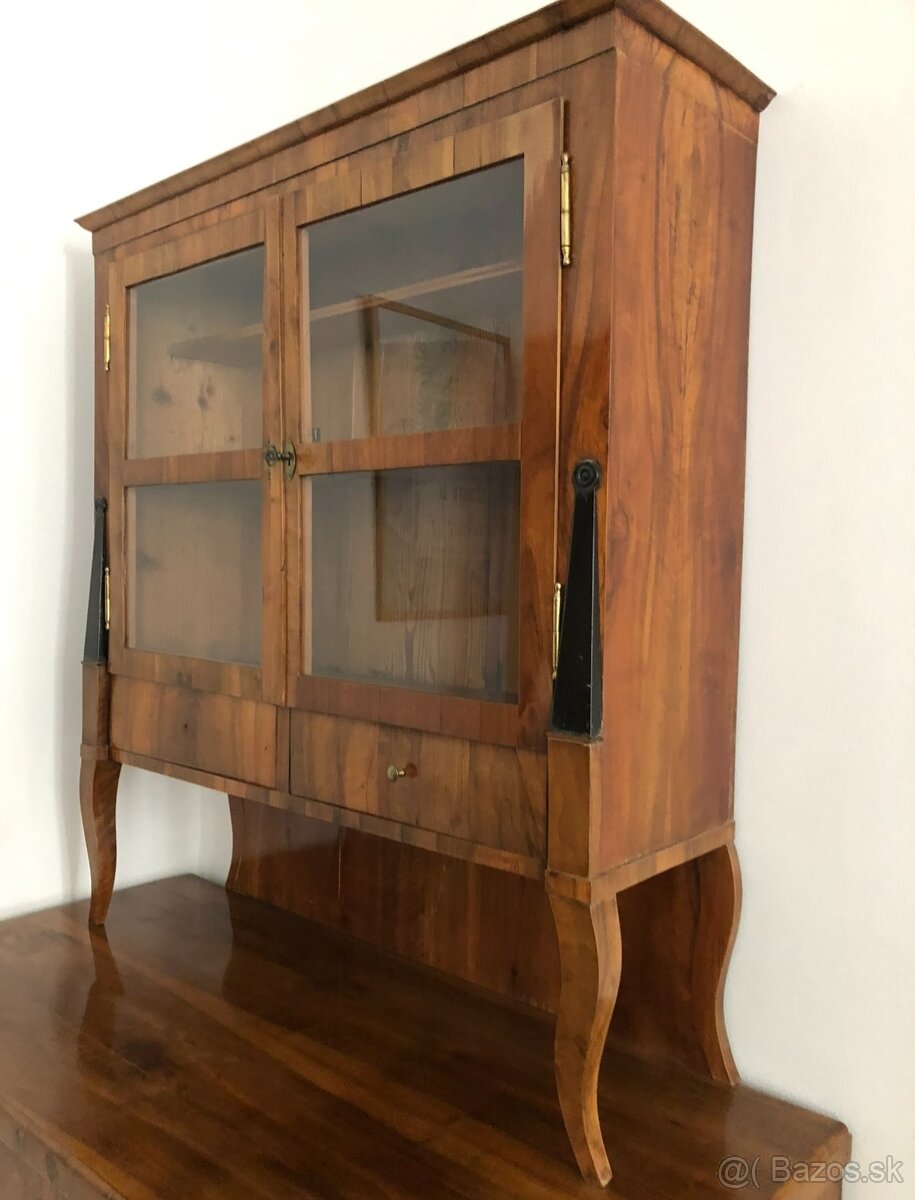 starožitná biedermeier komoda/vitrína - 4