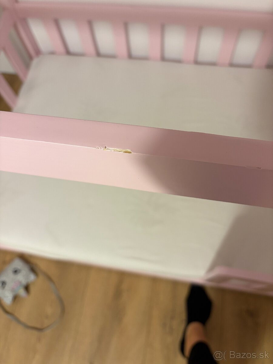 Domčeková posteľ 80x160 ružová - 4