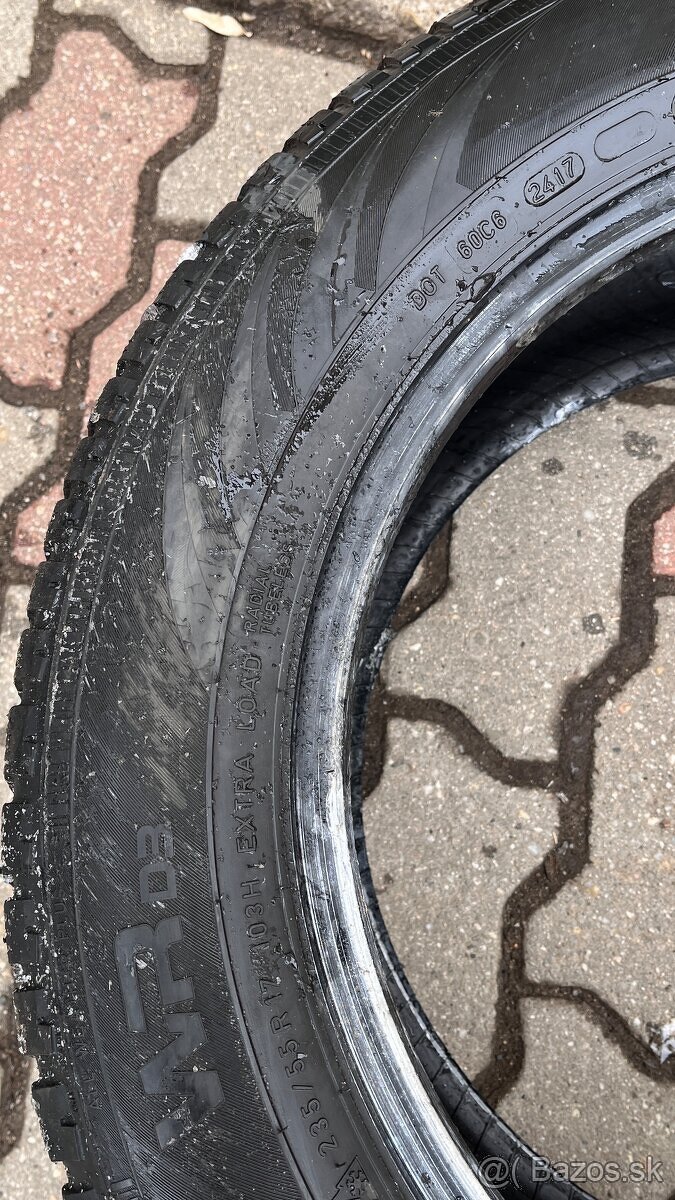 235/55 r17 zimné 2x - 4