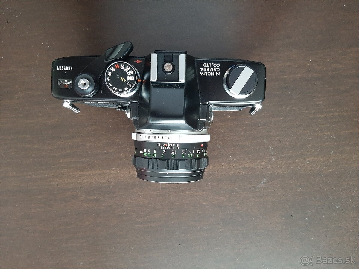 Top stav Minolta SRT 101 Black + objektiv Rokkor PF - 4