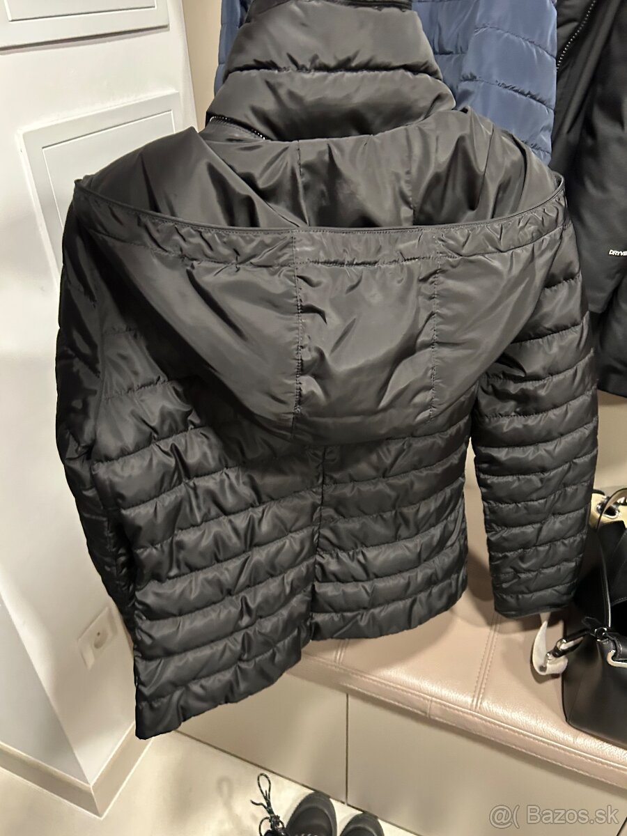 Armani bunda čierna s kapucňou - 4