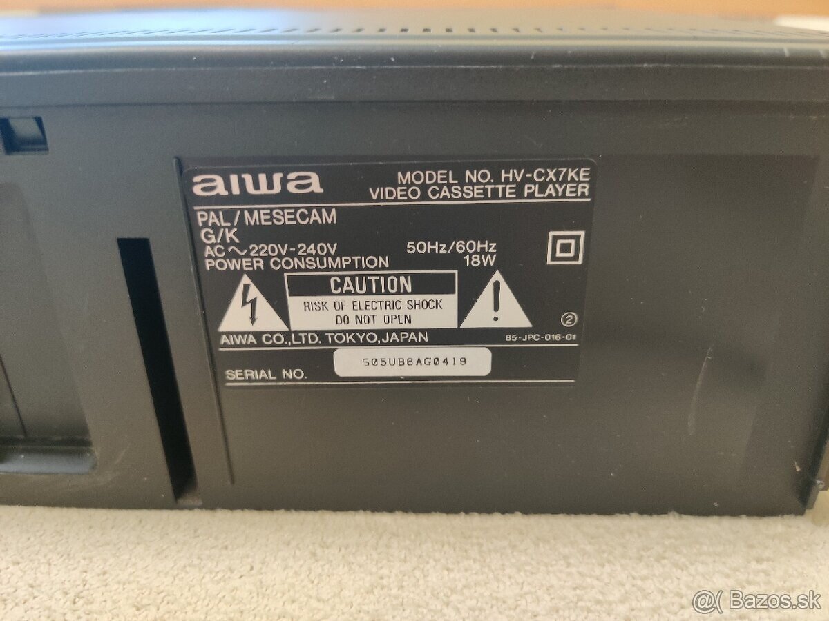 Predám VHS prehrávač Aiwa HV-CX7-KE.// - 4