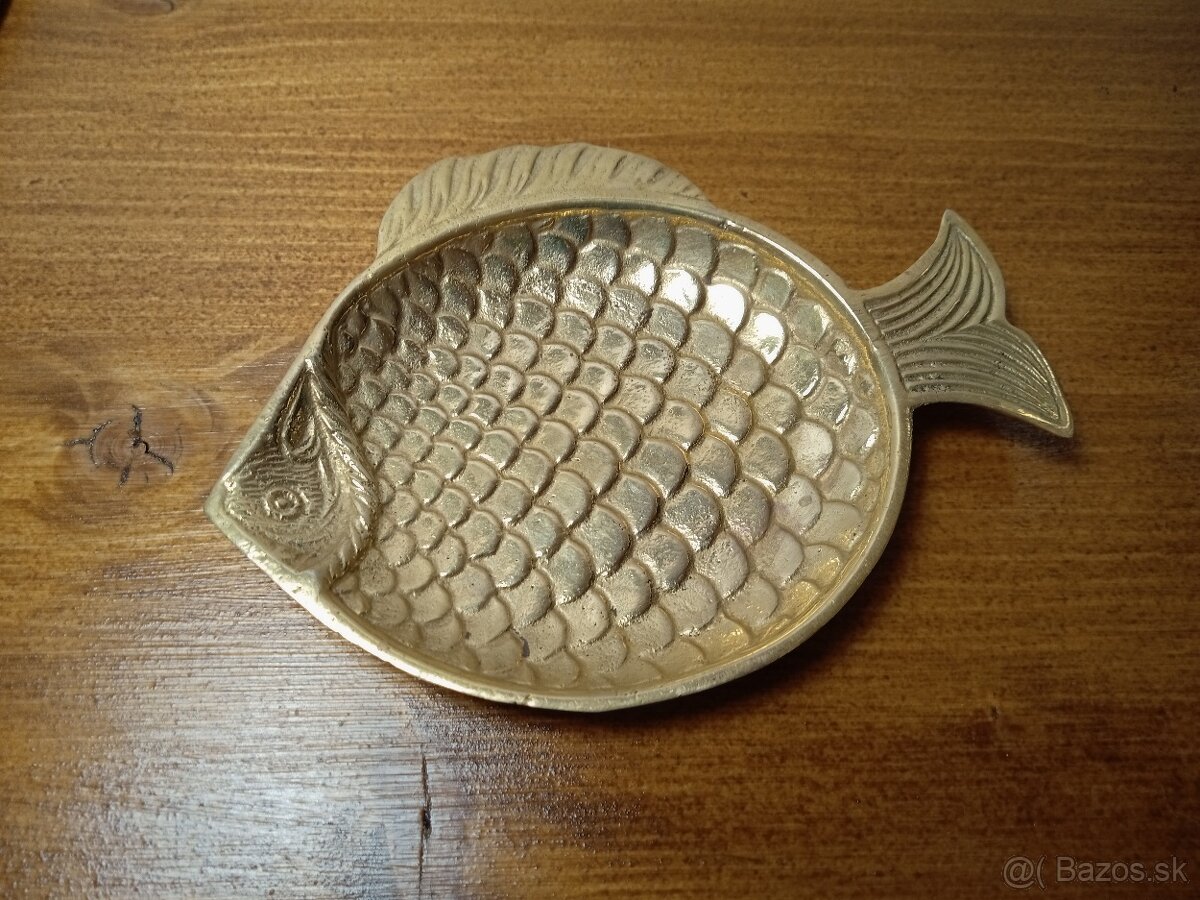 Mosadzná miska v tvare ryby - 4