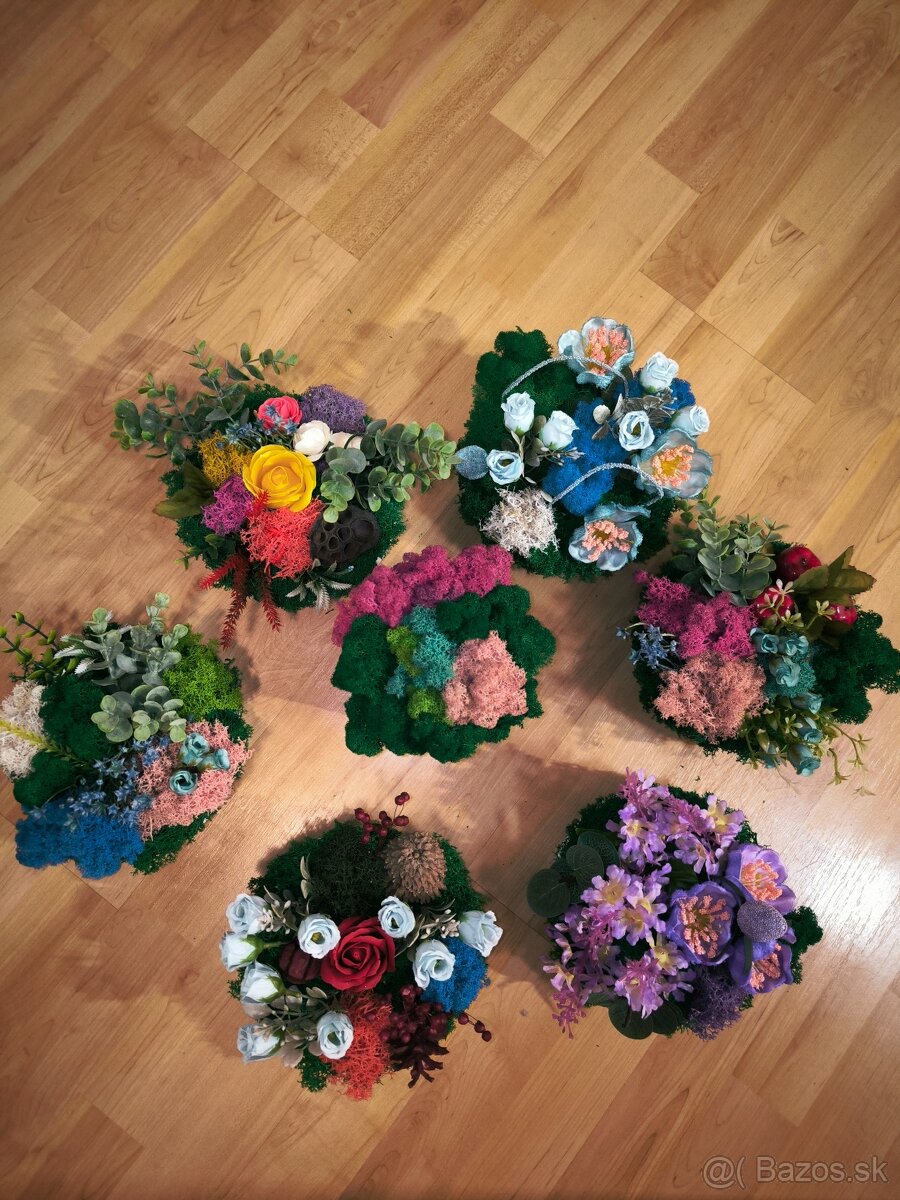 Machové dekorácie - 4