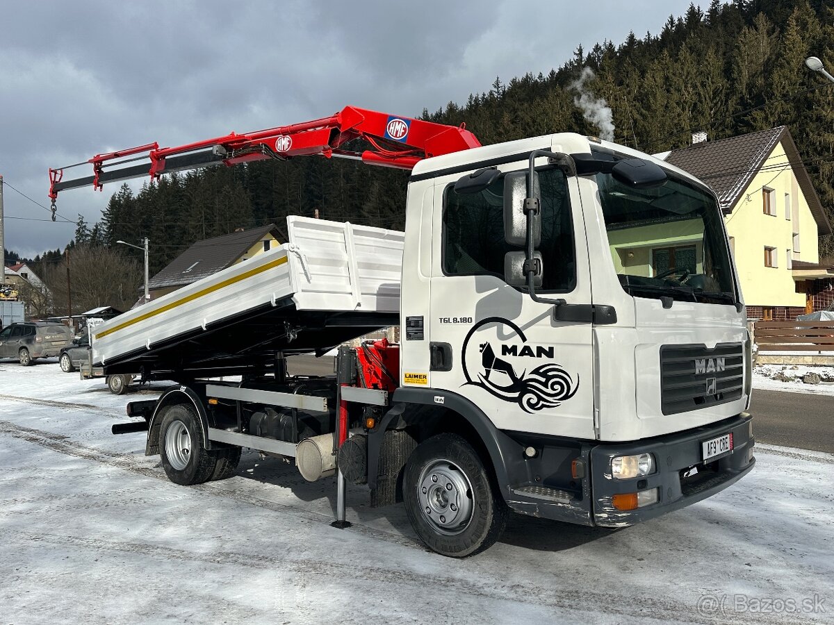 Man TGL 8.180 trojstranný sklapač z hydraulicku ruku - 4