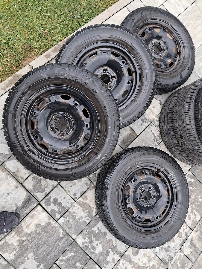 Zimna sada / zimne pneu 175/70 r14 + snimače tlaku TPMS - 4