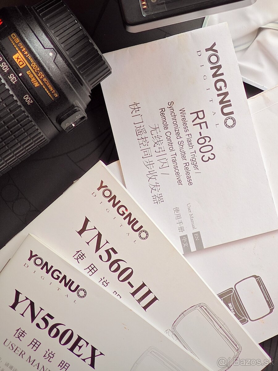 2xYongnuo Flash Head & 4x RF-603N Triggers - 4