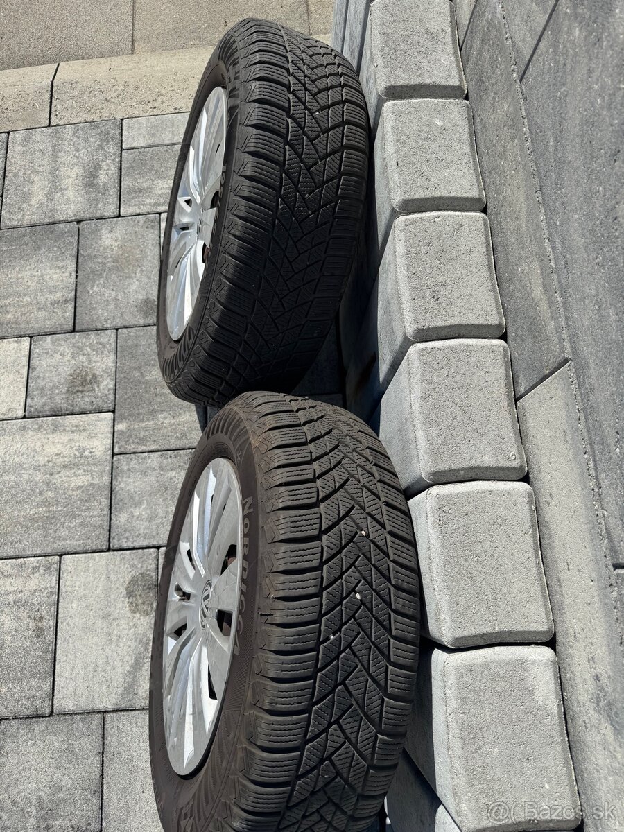 VW 195/65/15 Originálna Zimná sada kolies, Golf - 4