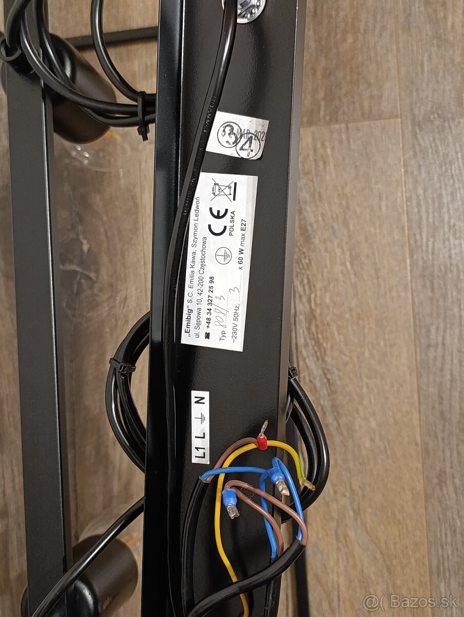 Luster kovovy cierny - 4