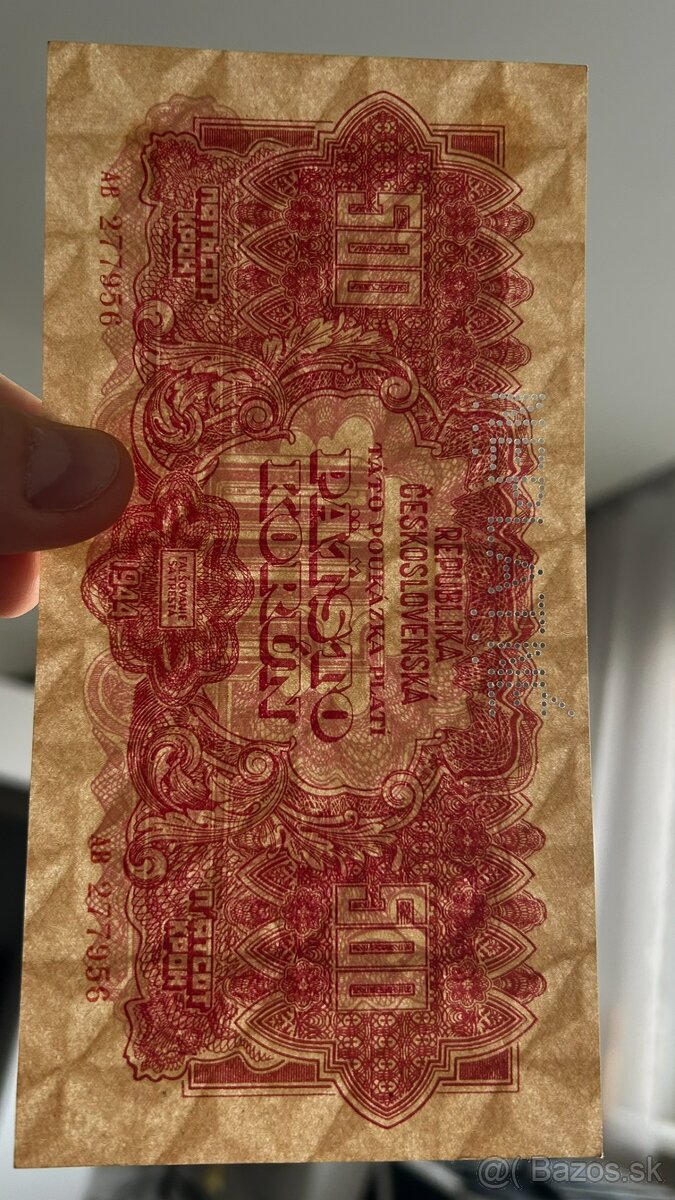 Bankovky ČSSR 1944 Neperforované - 4