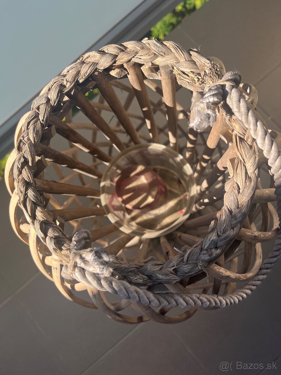 Svietnik, pruteny lampas na terasu/balkon ca 70cm vyska- vra - 4