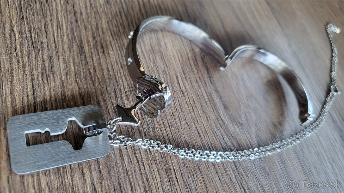 Náramok s klúčikom a retiazkou pre páry - 4
