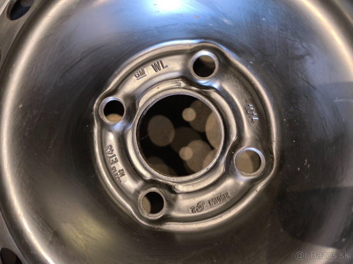 4X100 R15 Opel disky +puklice - 4