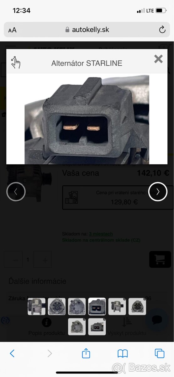 alternátor STARLINE AX 1092 - 4