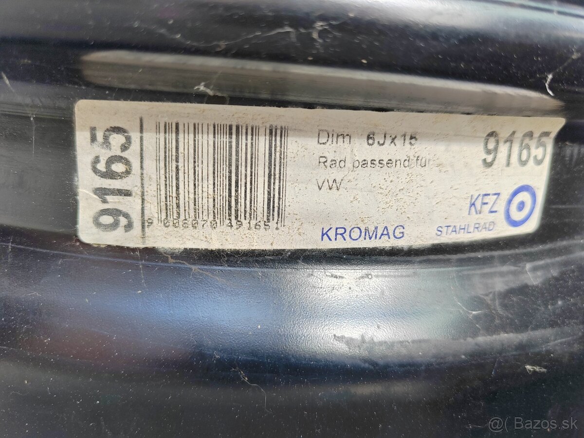 Plechové disky 5x112 R15 57.1mm - 4