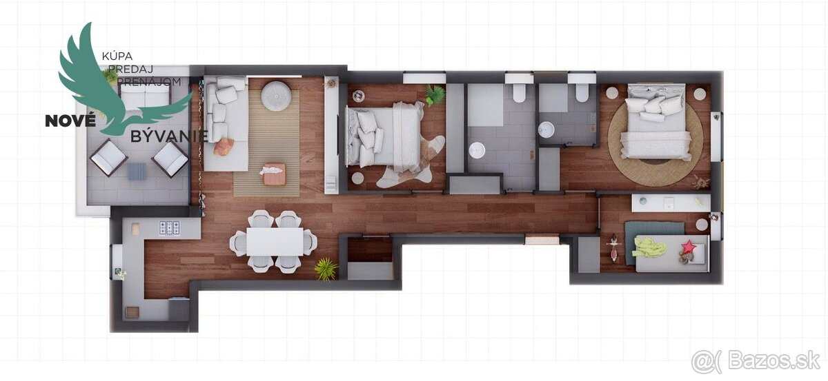Novostavba strešného apartmánu vo výbornej lokalite 70 metro - 4