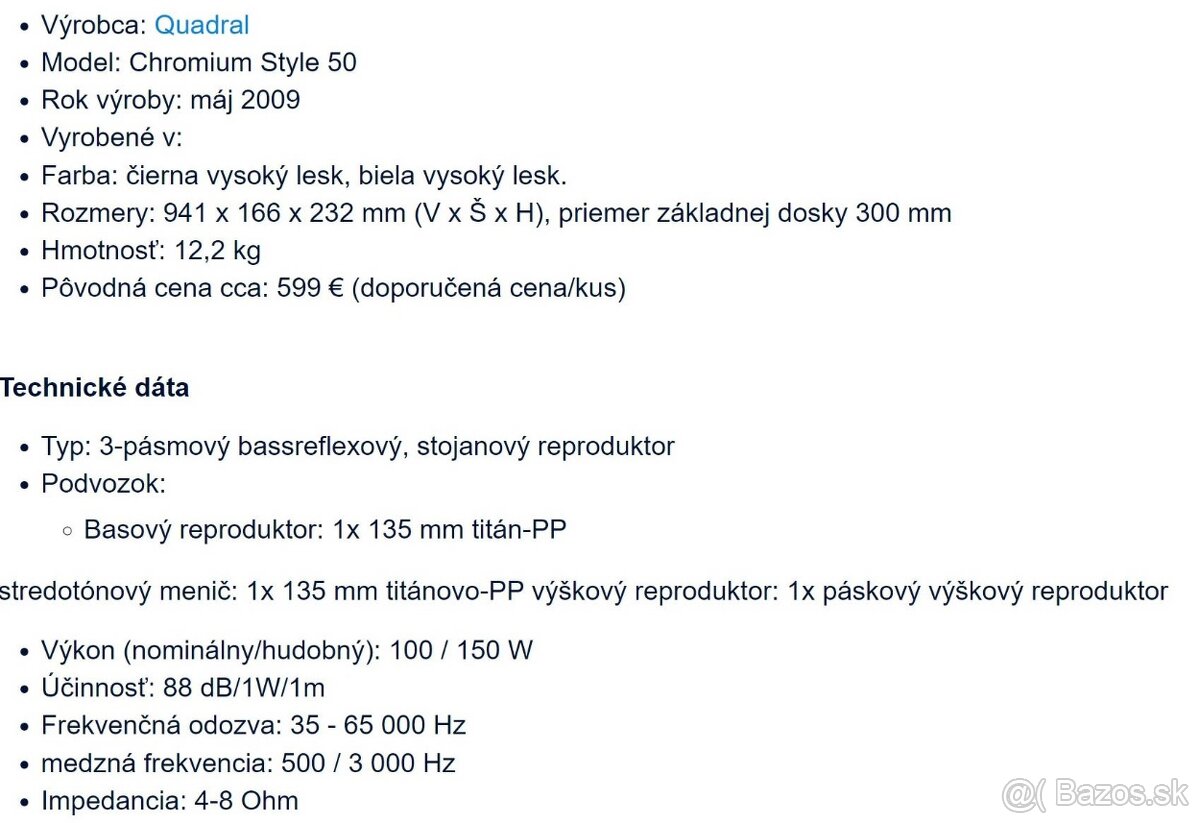Quadral Chromium Style 50 / AKCIA - 4