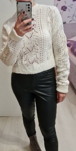 ♥ Ažúrový vzorovaný sveter ♥ - 4