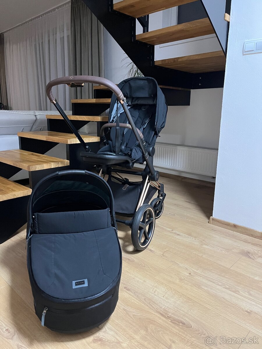 CYBEX PLATINUM PRIAM LUX CARRY COT Deep Black - 4