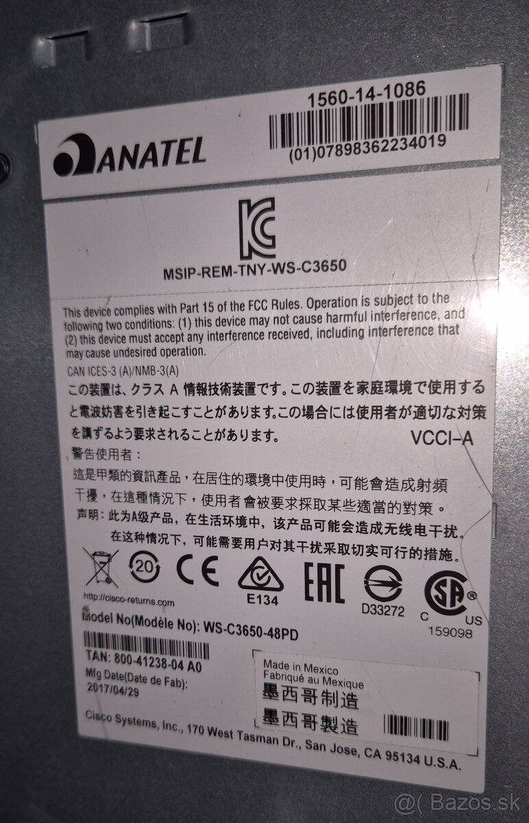 Cisco PoE+ switch WS-C3650-48PD-L - 4