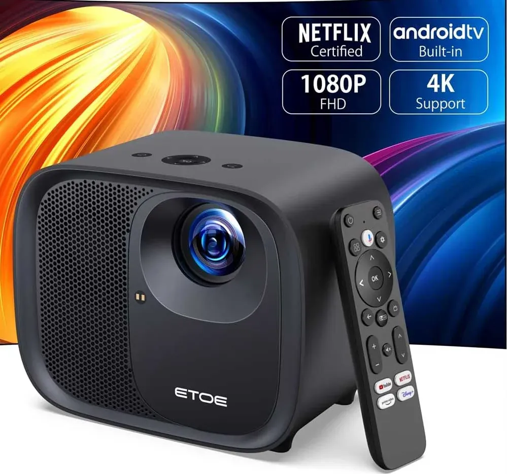 ETOE E3 Pro Projektor Google TV 11, 4K, Auto Focus, novy - 4