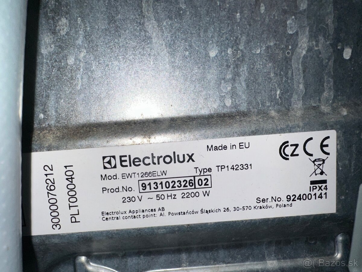 Predam práčku elektrolux na opravu alebo dieli - 4