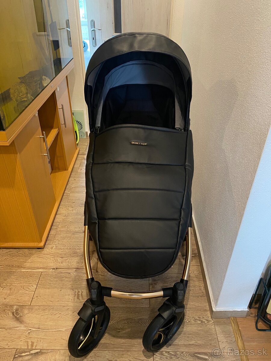 Bebetto Flavio Pro–čierny koženkový + 2 Cybex vajíčka - 4