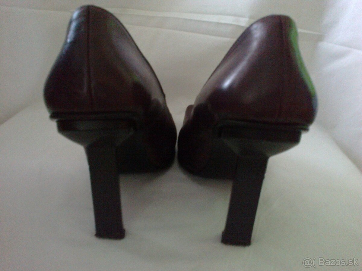 Fialové lodičky - kožené - 4