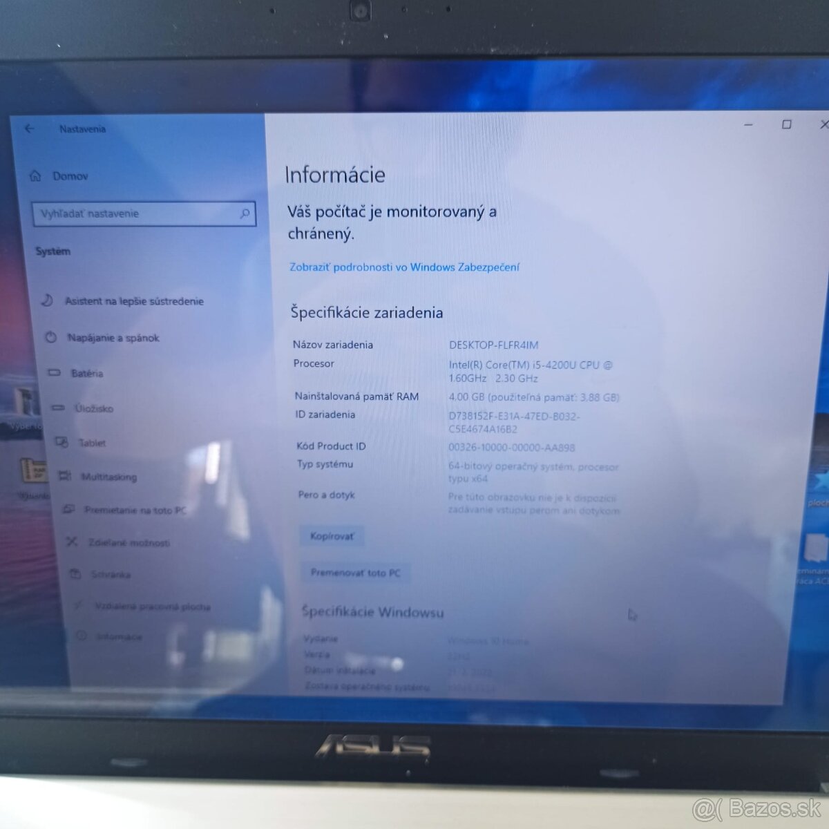 ASUS – Intel i5, Windows 10 - 4