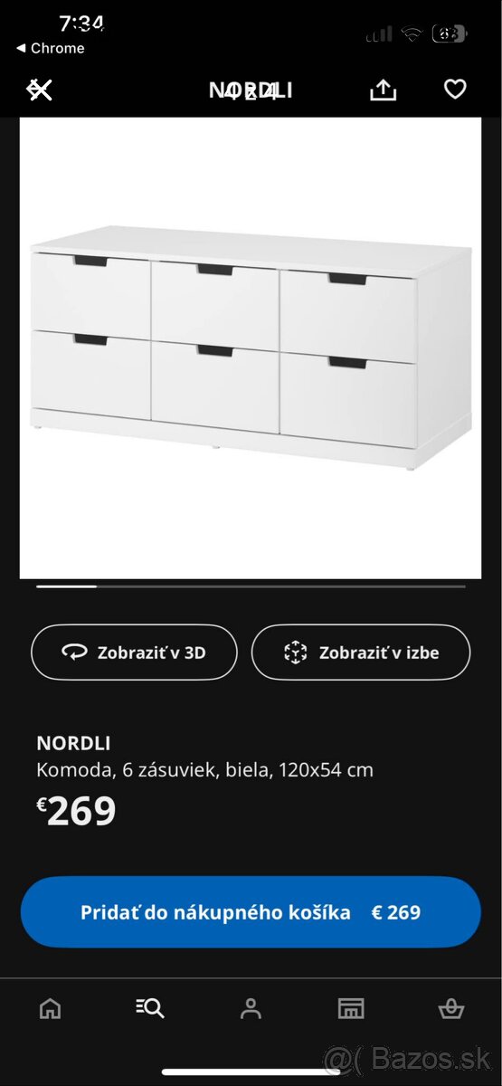 Skrinka / komoda Ikea Nordli - 4