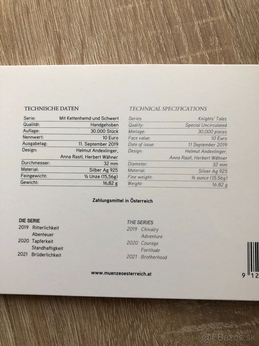 10 € rok 2019 - striebro - 4